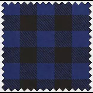 Lumberjack Blue &amp; Black Check Printed Brushed Cotton