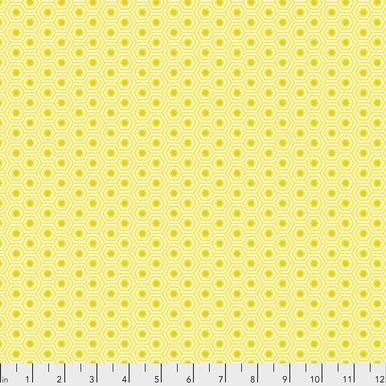True Colors Hexy in Sunshine by Tula Pink for FreeSpirit Fabrics