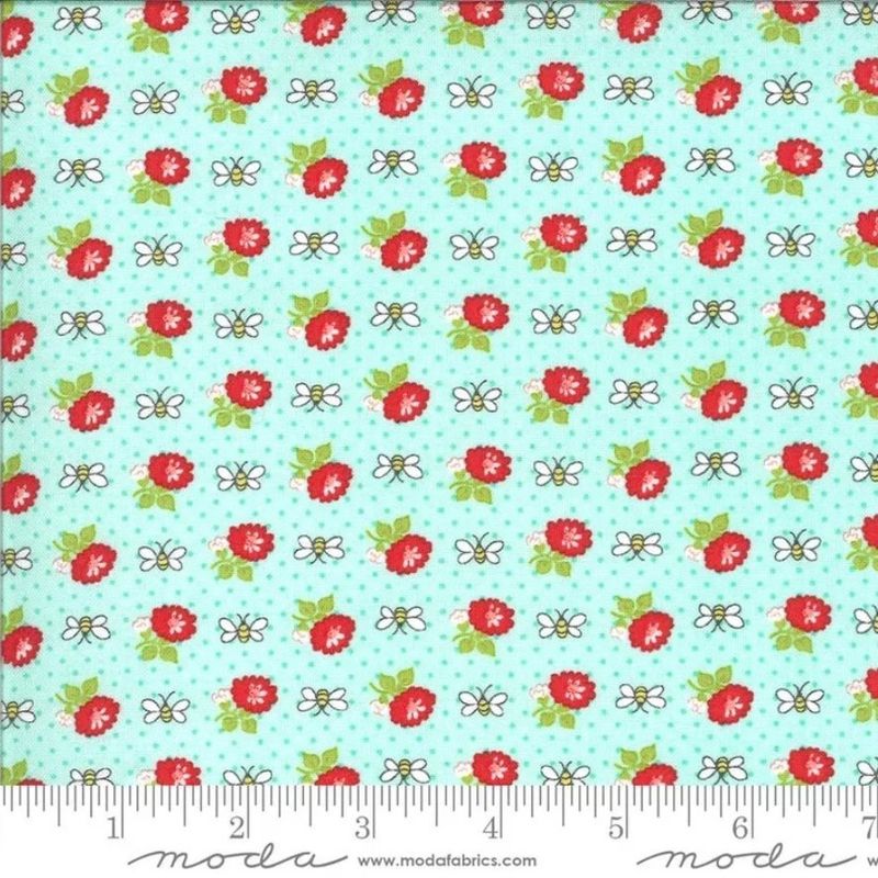 Clearance - Shine On Beesley in Aqua by Bonnie &amp; Camille for Moda Fabrics
