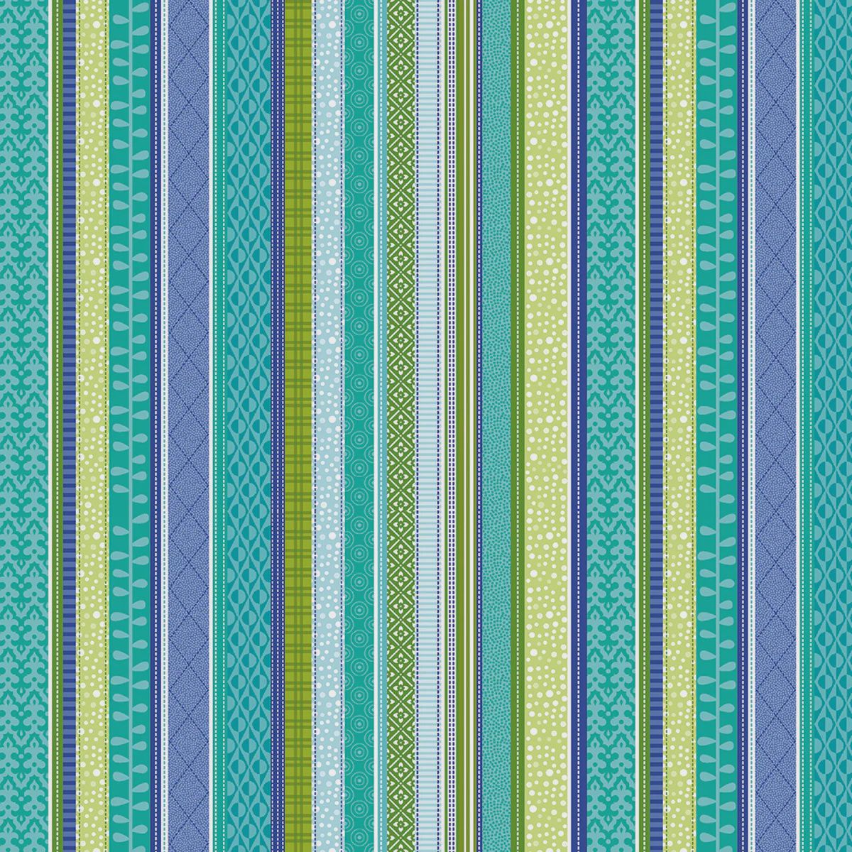 Serendipity Stripe in Teal by Jessica Flick for Benartex