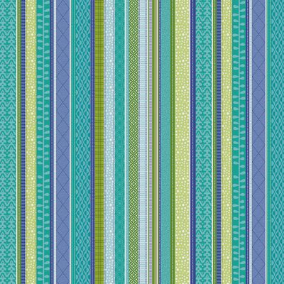 Serendipity Stripe in Teal by Jessica Flick for Benartex