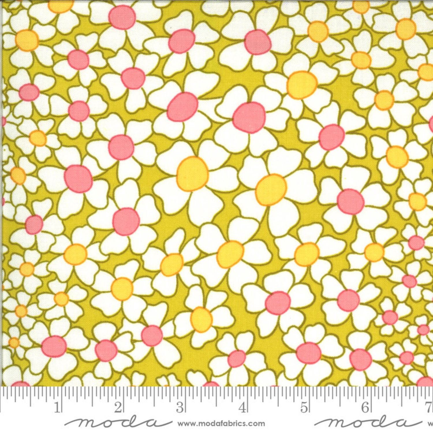 Clearance - A Blooming Bunch Flower Power in Citrine by Maureen McCormick for Moda Fabrics