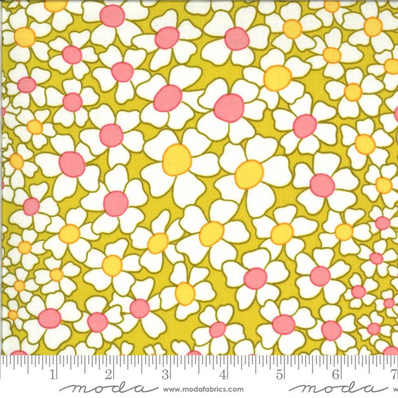 Clearance - A Blooming Bunch Flower Power in Citrine by Maureen McCormick for Moda Fabrics