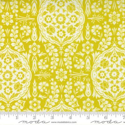 Morning Light Damask Garden in Sprout by Linzee Kull McCray for Moda