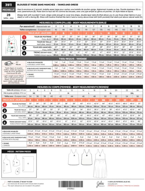 Jalie 3911 - Michelle Tanks and Dresses - Paper Pattern