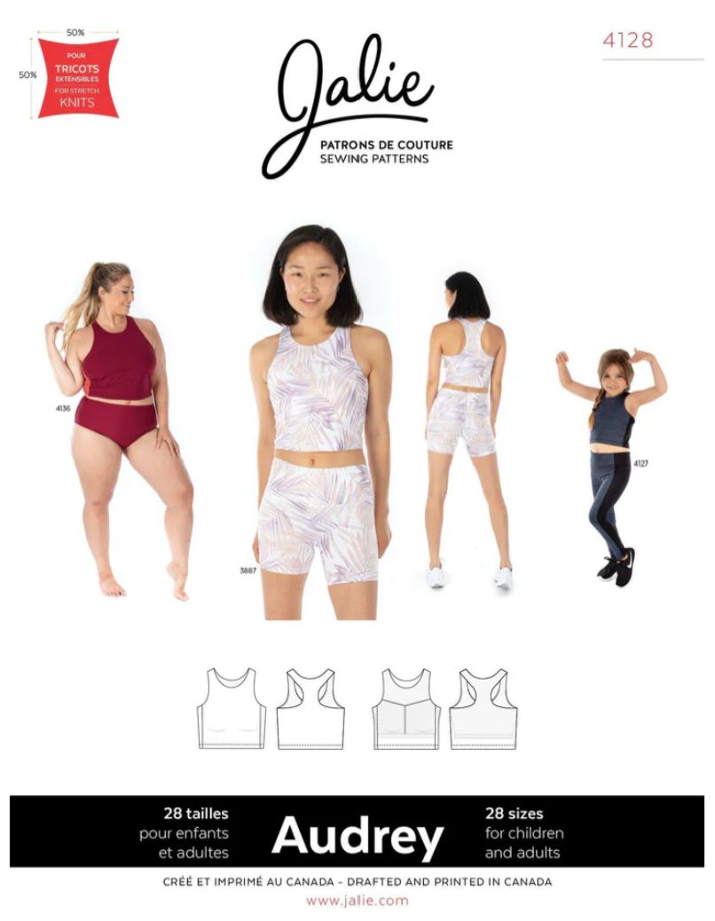 Jalie 4128 - Audrey Cropped Workout Top - Paper Pattern