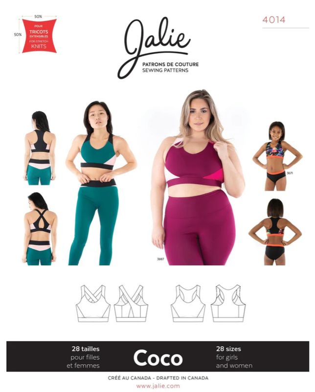 Jalie 4014 - Coco Sports Bra - Paper Pattern