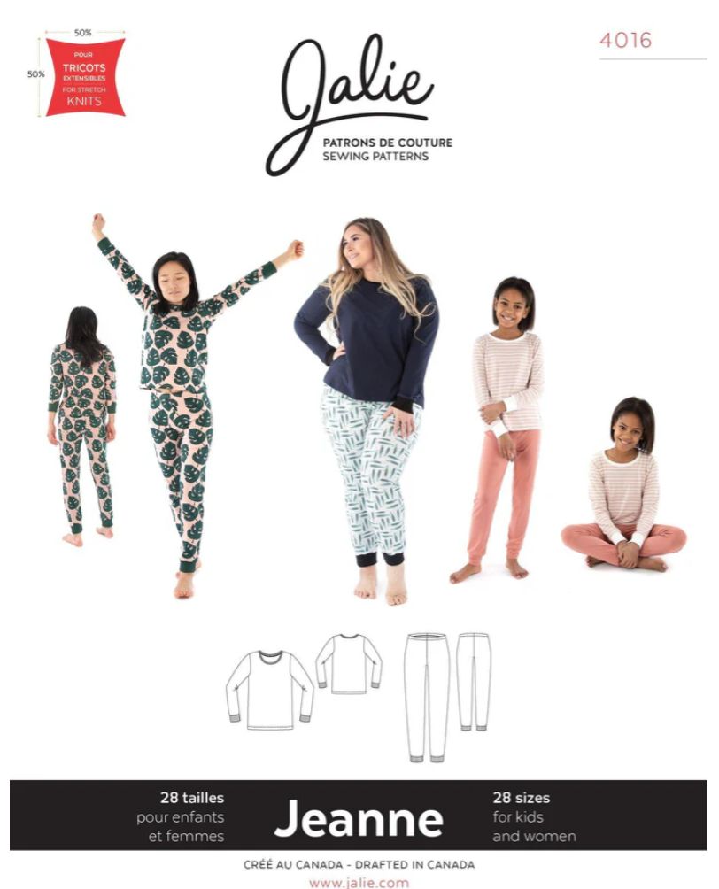 Jalie 4016 - Jeanne Knit PJ Set - Paper Pattern