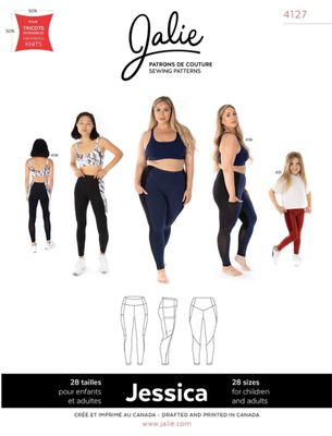 Jalie 4127 - Jessica Leggings with Side Pocket - Paper Pattern