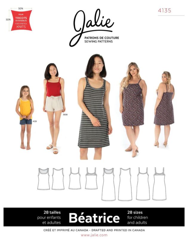 Jalie 4135 - Beatrice Tanks and Dresses - Paper Pattern