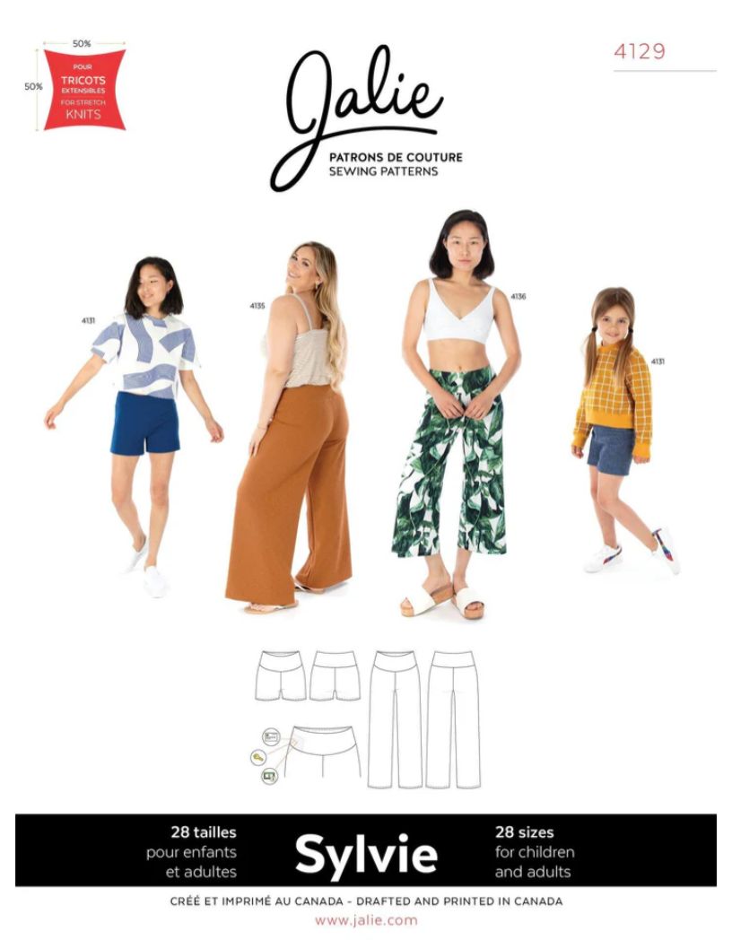 Jalie 4129 - Sylvie Knit Shorts and Wide-Leg Pants - Paper Pattern