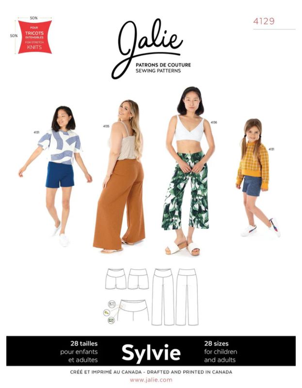 Jalie 4129 - Sylvie Knit Shorts and Wide-Leg Pants - Paper Pattern