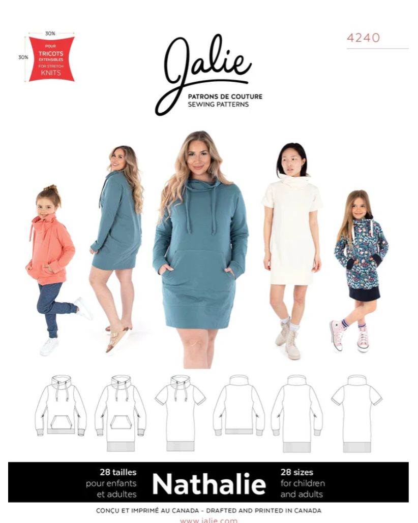 Jalie 4240 - Nathalie Wrap Funnel Neck Sweatshirt and Tunic