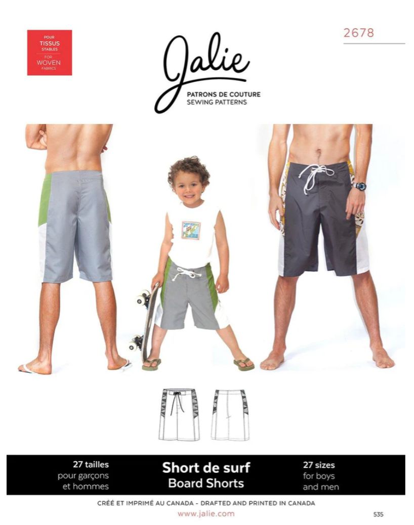 Jalie 2678 - Board Shorts - Paper Pattern