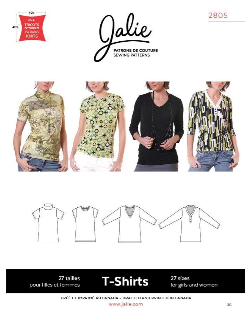 Jalie 2805 - T-Shirts - Paper Pattern