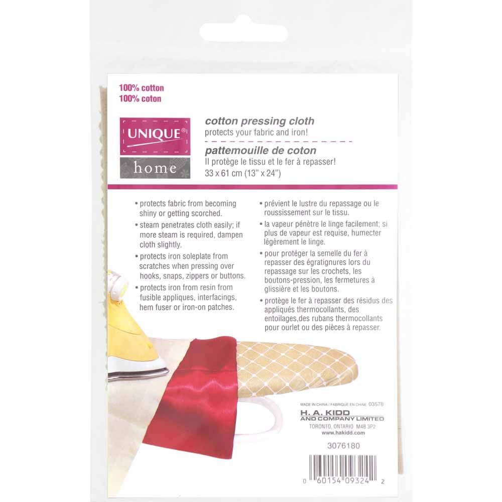 Unique Cotton Pressing Cloth - 13” x 24” (33cm x 61cm)
