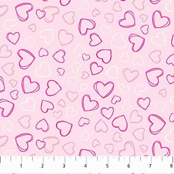 Positively Pink Heartfelt in Pink Minky by Patrick Lose Fabrics