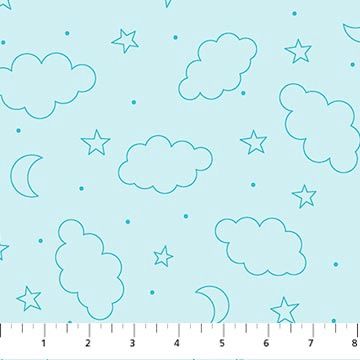 Dreamtime in Aqua Minky by Patrick Lose Fabrics
