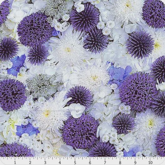 Hand Picked Forget Me Not Globe Thistle by Nicholas Lapp for Maywood Studio