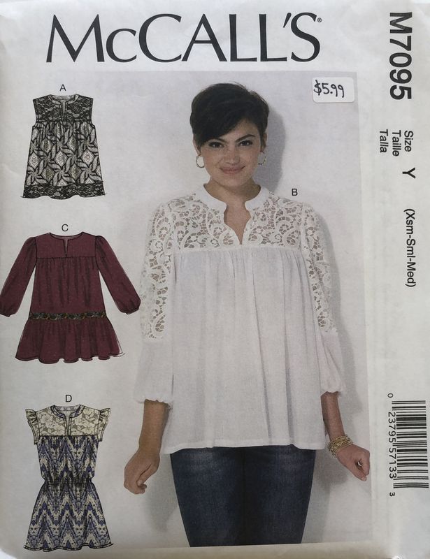 M7095 Misses’ Tops and Tunics McCall’s Pattern