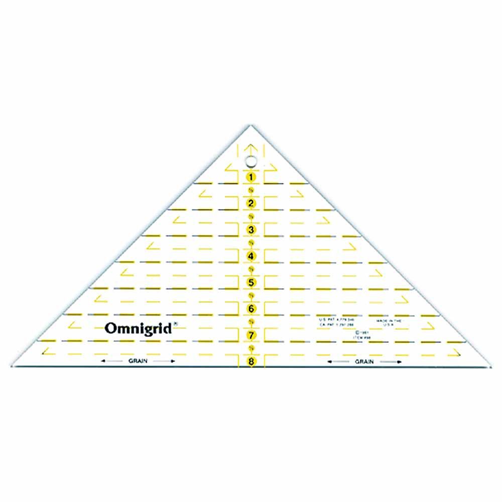OMNIgrid Triangle Ruler for 1⁄4″ Square Triangles - 8″ (20.3cm)