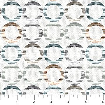 F27283-91 Dots &amp; Dashes Gray Rust Flannel by Northcott