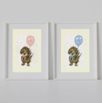 Greeting Card - Welcome Little Sausage - by Hannah Dale