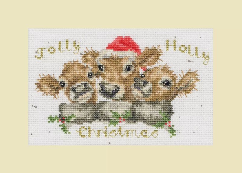 Christmas Card - Jolly Holly - by Hannah Dale