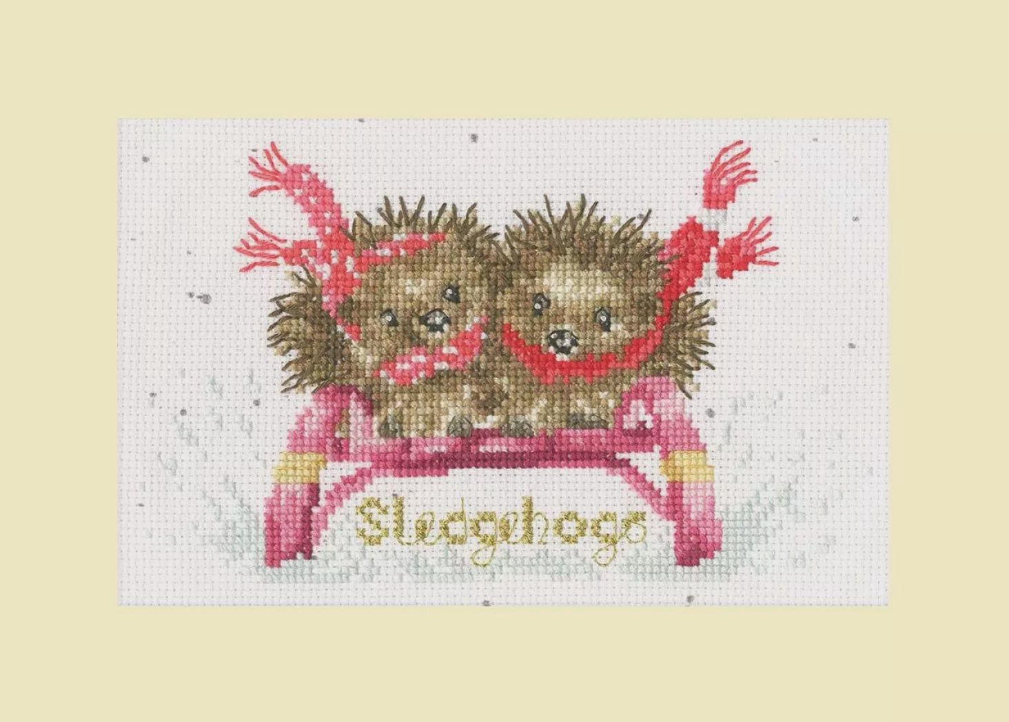 Christmas Card - Sledgehogs - by Hannah Dale