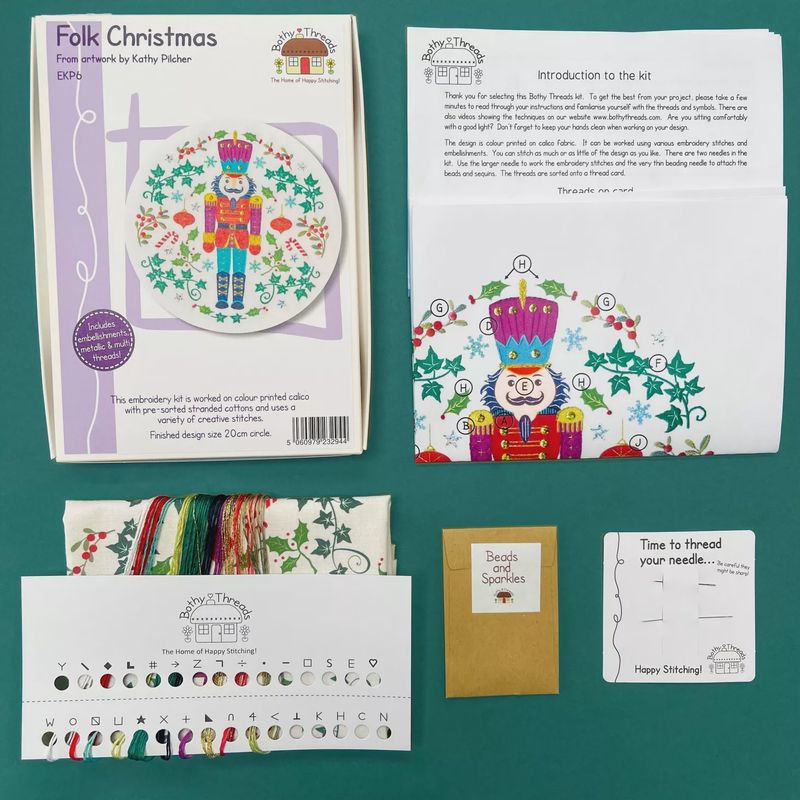 Folk Art Embroidery - Christmas - by Kathy Pilcher