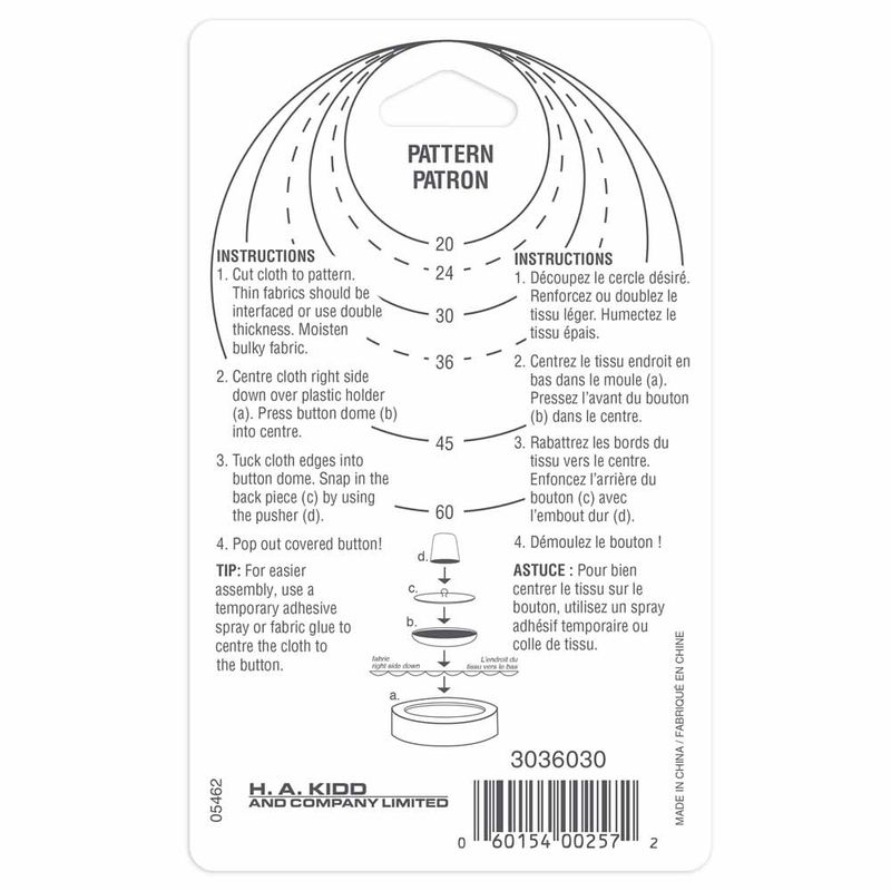 Unique Sewing Buttons to Cover Kit - sz/gr 30 (19mm / 3/4") - 4 pack