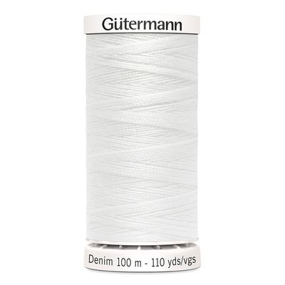 GÜTERMANN Denim Thread 100m - 1016 White