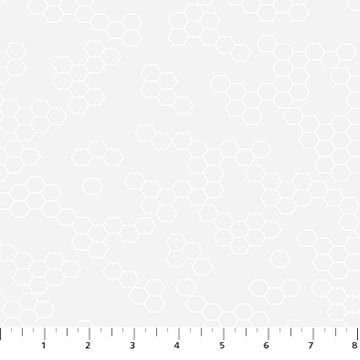 Dovetail Hexies in White Pigment by Ghazal Razavi for Figo
