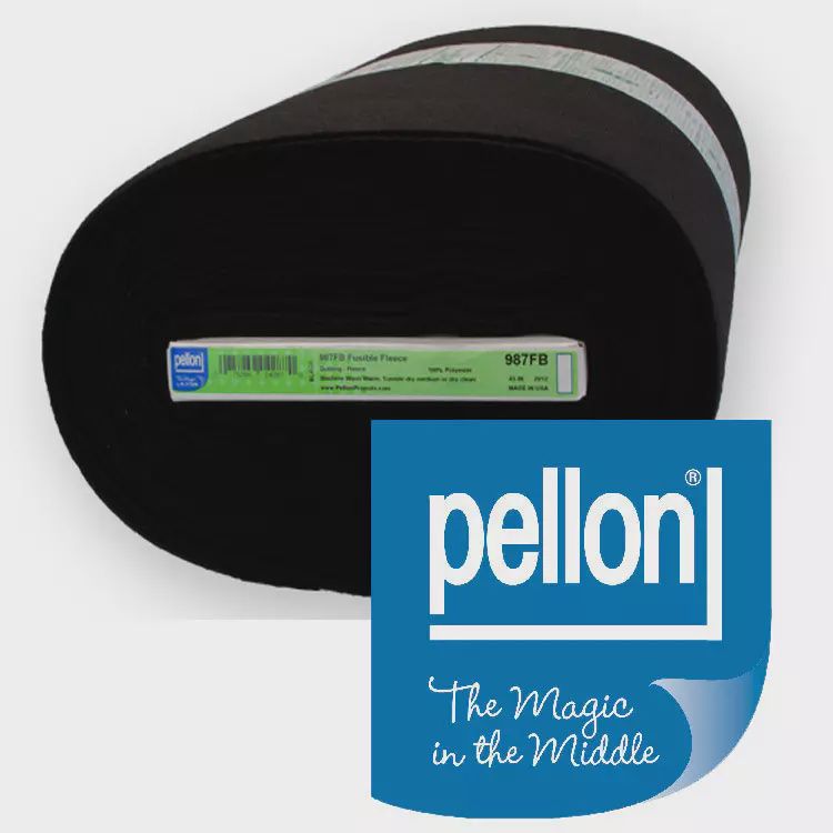 Pellon Fusible Fleece in Charcoal Black 45&quot; wide