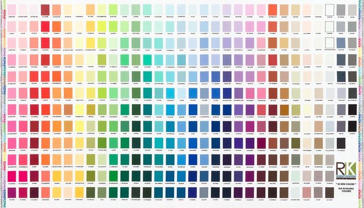 Kona® Printed Color Chart Panel: Digitally Printed Novelty Fabric SRKD-19900-205 MULTI