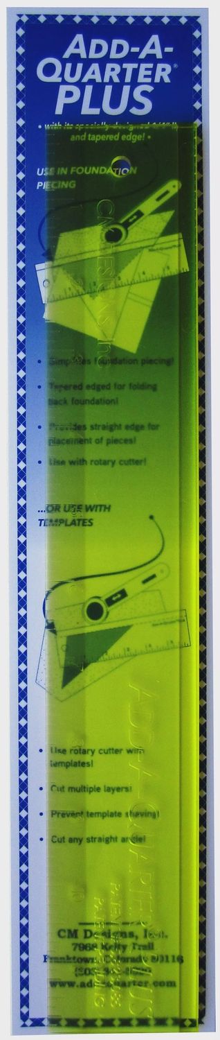12&quot; Add-A-Quarter Plus Ruler (2 inch x 12 inch)