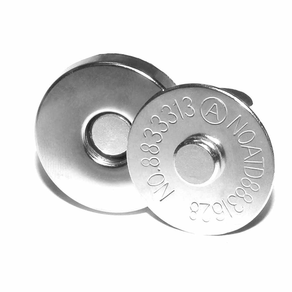 Unique Sewing Magnetic Snaps - 2 pack 13mm or 1/2&quot;, Colour: Silver