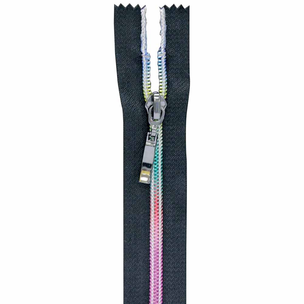 VIZZY Rainbow Fashion Closed End Zipper 55cm (22″) - Black - 1774