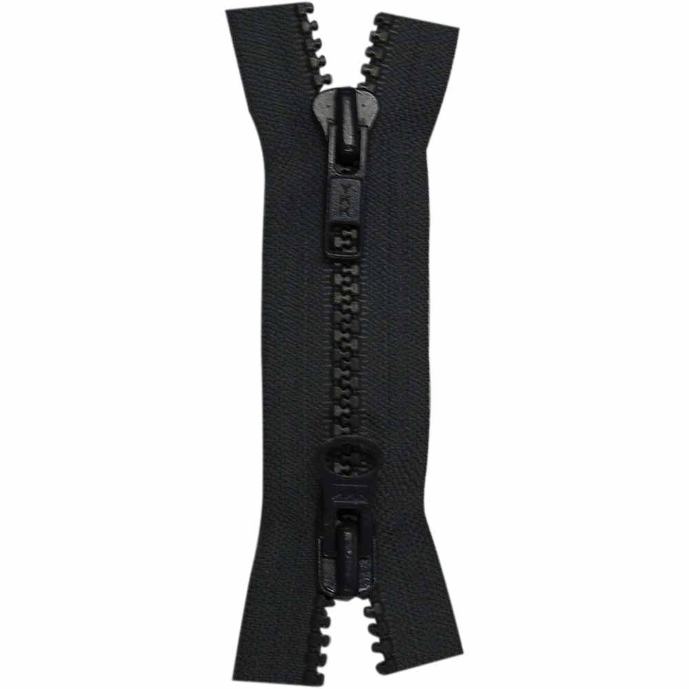 Costumakers Two-Way Separating Zipper - Medium Weight - Sportswear, Colour: Black