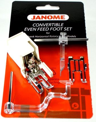Janome Convertible Even Feed Foot Set for Low Shank Horizontal Rotary Hook Models - 7mm