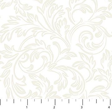 Yuletide Traditions - White Scroll DP26112-10 - Quilting Fabric