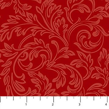 Yuletide Traditions - Red Scroll DP26112-24 - Quilting Fabric