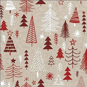 Oh Xmas Tree Xmas Recycled Canvas Fabric by Katia for FIGO