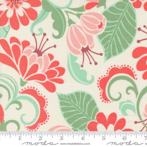 Tango Sarabande Cream Tangerine 27330 11 by Kate Spain for Moda