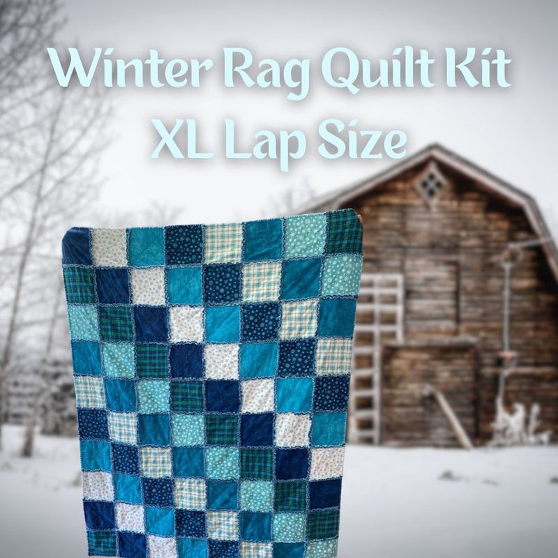 Winter Rag Quilt - XL Lap Size