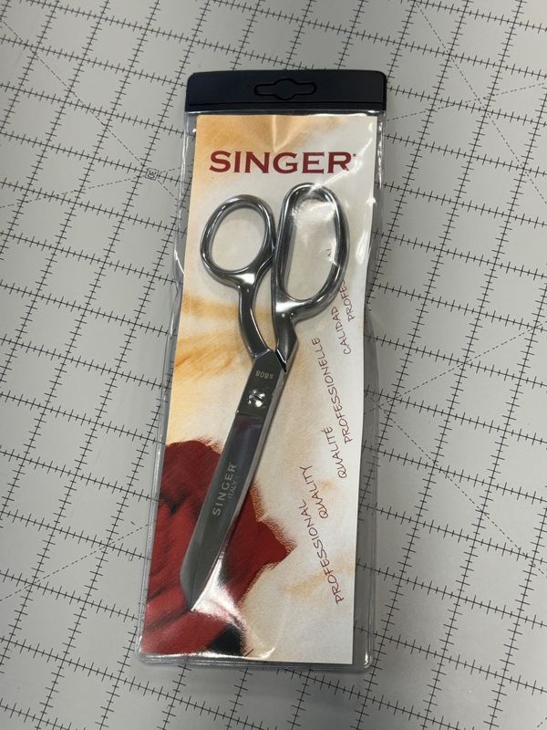 Singer 8&quot; Micro Serrated, Knife Edge Bent Shears - Chrome