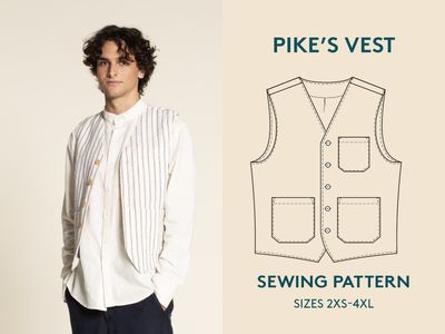 Wardrobe by Me - Men's Pike's Vest - Paper Pattern