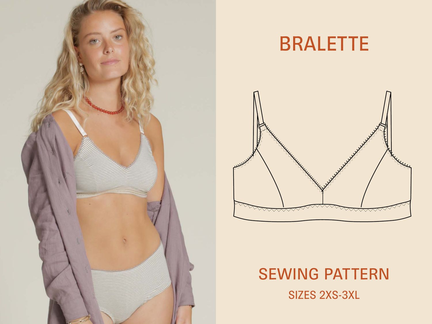 Wardrobe by Me - Bralette - Paper Pattern