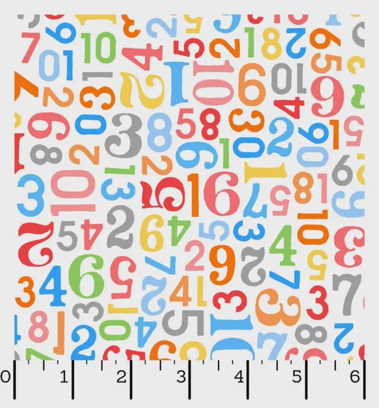 Playtime Flannel Blue/Multi Numbers MASF10454-BZ