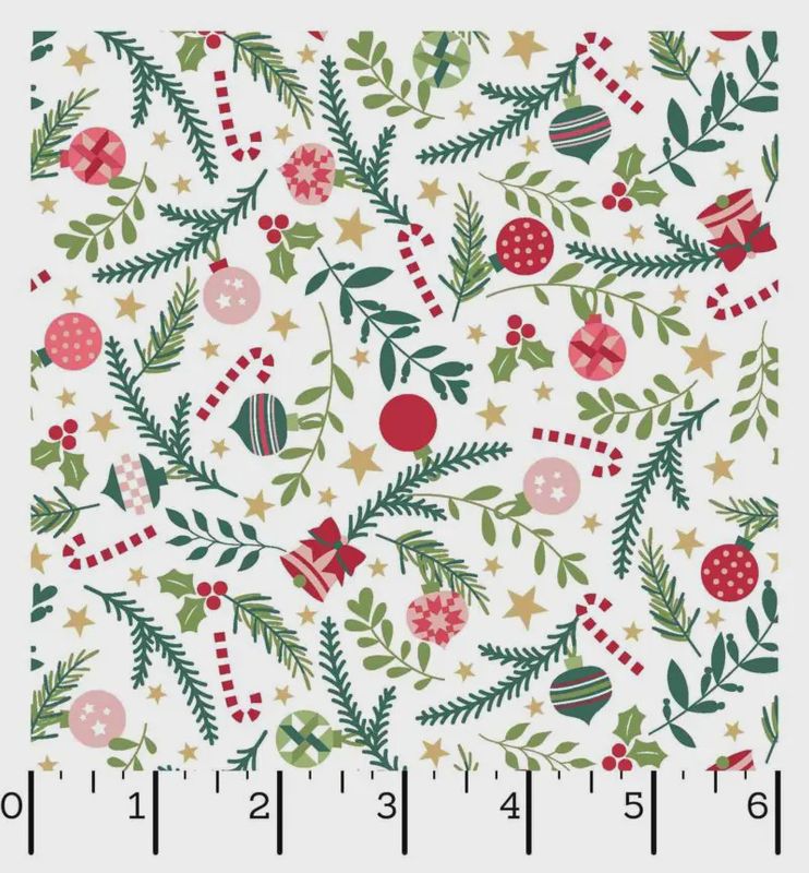 A Quilty Little Christmas in White Ornaments by Kimberbell for Maywood Studio MAS10576-W